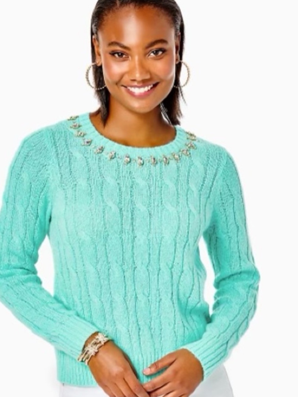 Lilly Pulitzer Dario Cable Knit Sweater Size M